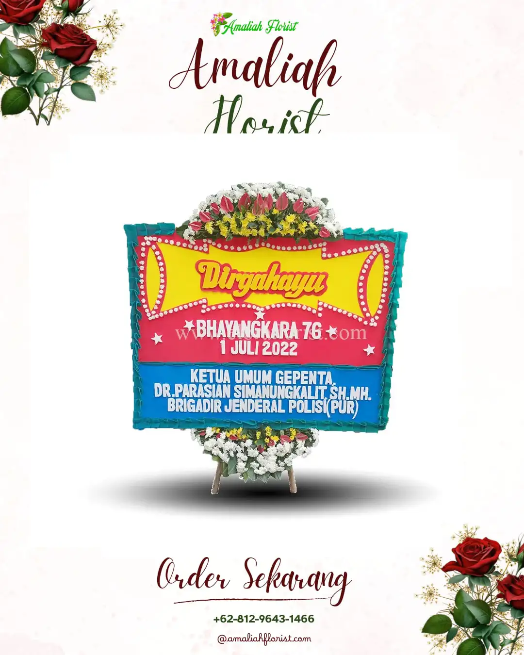 Papan Bunga HUT Ulang Tahun Tanah Sepenggal